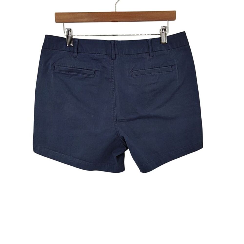 Quince Women Organic Stretch Cotton Chino Shorts Navy 12 - Picture 2 of 3